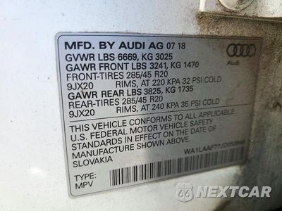 Zdjęcie 13 z 13 samochodu: 2018 AUDI Q7 PREMIUM PLUS VIN:WA1LAAF77JD053948 - miniatura
