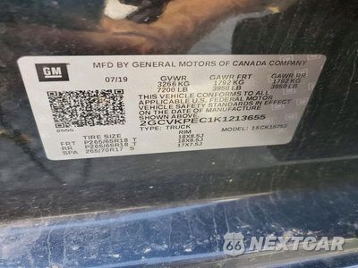 Zdjęcie 13 z 13 samochodu: 2019 CHEVROLET SILVERADO LD K1500 LT VIN:2GCVKPEC1K1213655 - miniatura