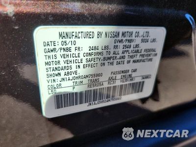 Zdjęcie 14 z 14 samochodu: 2010 INFINITI EX35 BASE VIN:JN1AJ0HR0AM755960 - miniatura