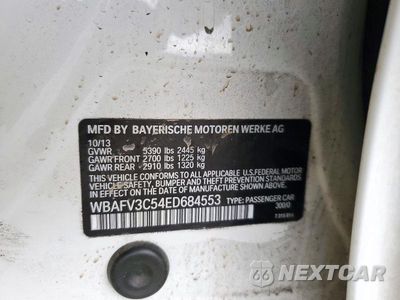 Zdjęcie 12 z 12 samochodu: 2014 BMW 535 D XDRIVE VIN:WBAFV3C54ED684553 - miniatura