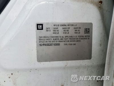 Zdjęcie 13 z 13 samochodu: 2014 CHEVROLET CRUZE LS VIN:1G1PA5SG2E7183668 - miniatura
