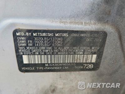 Zdjęcie 12 z 12 samochodu: 2015 MITSUBISHI MIRAGE DE VIN:ML32A3HJ4FH038283 - miniatura