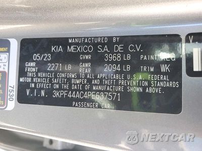 Zdjęcie 13 z 13 samochodu: 2023 KIA FORTE GT VIN:3KPF44AC4PE637571 - miniatura