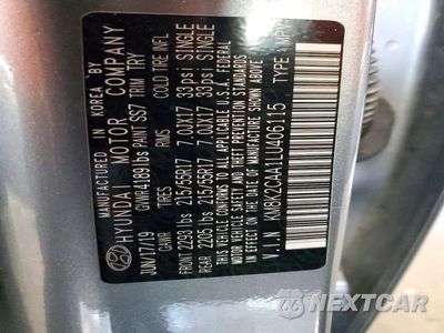 Zdjęcie 12 z 12 samochodu: 2020 HYUNDAI KONA SEL VIN:KM8K2CAA1LU406115 - miniatura