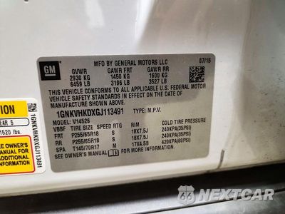 Zdjęcie 13 z 13 samochodu: 2016 CHEVROLET TRAVERSE LT VIN:1GNKVHKDXGJ113491 - miniatura