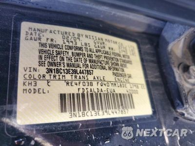 Zdjęcie 12 z 12 samochodu: 2009 NISSAN VERSA 1.8 S VIN:3N1BC13E39L447857 - miniatura