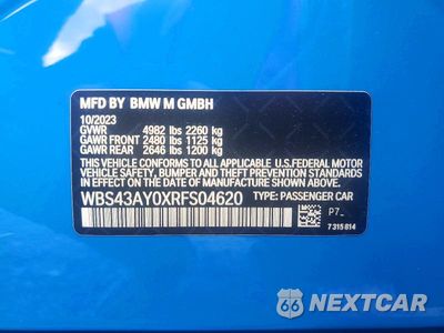 Zdjęcie 12 z 12 samochodu: 2024 BMW M3 COMPETITION VIN:WBS43AY0XRFS04620 - miniatura