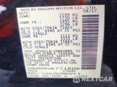 Zdjęcie 12 z 12 samochodu: 2017 NISSAN FRONTIER SV VIN:1N6DD0ER5HN771806 - miniatura