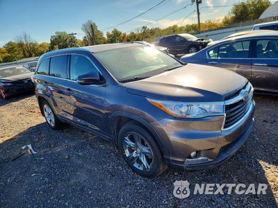 Czwarte zdjęcie samochodu z boku: 2014 TOYOTA HIGHLANDER LIMITED PLATINUM VIN:5TDDKRFH9ES028185 - miniatura