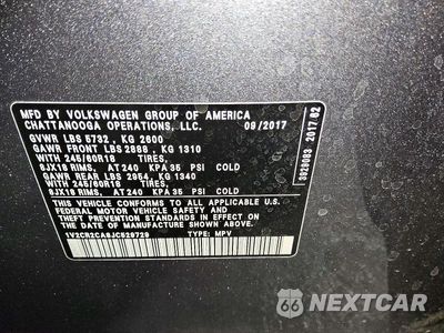 Zdjęcie 13 z 13 samochodu: 2018 VOLKSWAGEN ATLAS SE VIN:1V2CR2CA8JC529729 - miniatura