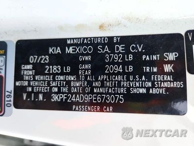 Zdjęcie 12 z 12 samochodu: 2023 KIA FORTE LXS VIN:3KPF24AD9PE673075 - miniatura