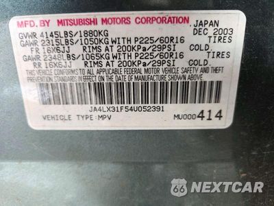 Zdjęcie 12 z 12 samochodu: 2004 MITSUBISHI OUTLANDER LS VIN:JA4LX31F54U052391 - miniatura
