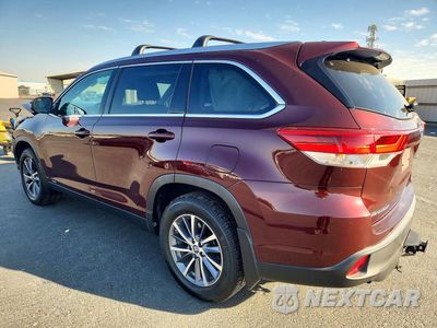 Drugie zdjęcie samochodu z przodu: 2019 TOYOTA HIGHLANDER HYBRID XLE VIN:5TDJGRFH9KS072235 - miniatura