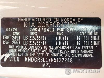 Zdjęcie 14 z 14 samochodu: 2024 KIA NIRO WIND VIN:KNDCR3L17R5122248 - miniatura