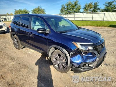 Czwarte zdjęcie samochodu z boku: 2021 HONDA PASSPORT EXL VIN:5FNYF8H50MB019882 - miniatura