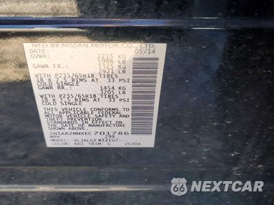 Zdjęcie 13 z 13 samochodu: 2014 NISSAN PATHFINDER SL VIN:5N1AR2MNXEC701786 - miniatura