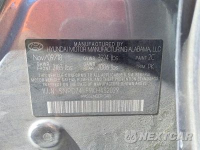 Zdjęcie 13 z 13 samochodu: 2019 HYUNDAI ELANTRA SE VIN:5NPD74LF9KH432029 - miniatura