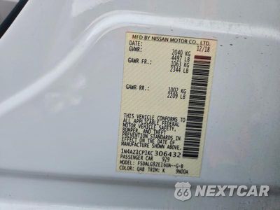 Zdjęcie 12 z 12 samochodu: 2019 NISSAN LEAF SL VIN:1N4AZ1CP1KC306432 - miniatura