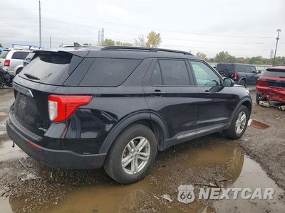 Trzecie zdjęcie samochodu z tyłu: 2021 FORD EXPLORER XLT VIN:1FMSK8DH9MGC38942 - miniatura