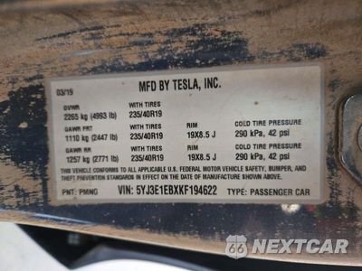 Zdjęcie 12 z 12 samochodu: 2019 TESLA MODEL 3 VIN:5YJ3E1EBXKF194622 - miniatura