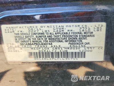 Zdjęcie 13 z 13 samochodu: 2012 NISSAN SENTRA 2.0 VIN:3N1AB6AP6CL634744 - miniatura