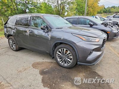 Czwarte zdjęcie samochodu z boku: 2021 TOYOTA HIGHLANDER HYBRID PLATINUM VIN:5TDEBRCH6MS031228 - miniatura
