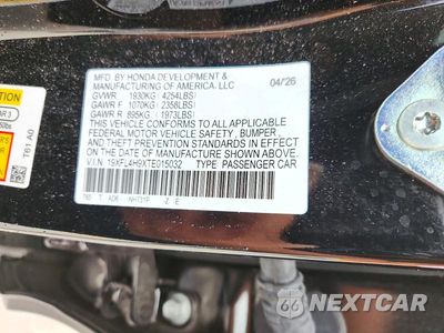 Zdjęcie 13 z 13 samochodu: 2026 HONDA CIVIC SPORT TOURING VIN:19XFL4H9XTE015032 - miniatura