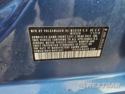 Zdjęcie 12 z 12 samochodu: 2020 VOLKSWAGEN JETTA S VIN:3VWCB7BU8LM007261 - miniatura