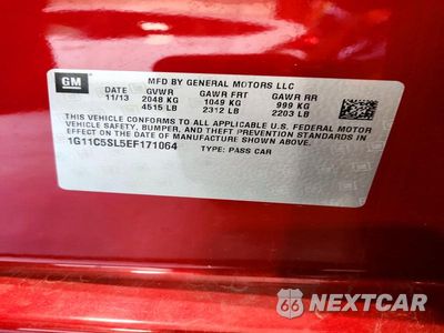 Zdjęcie 12 z 12 samochodu: 2014 CHEVROLET MALIBU VIN:1G11C5SL5EF171064 - miniatura