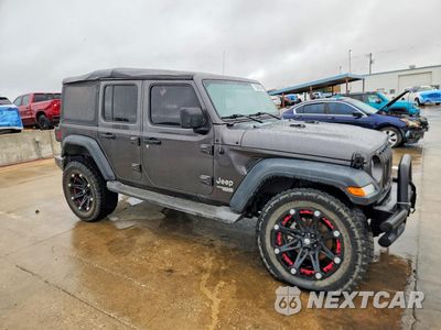 Czwarte zdjęcie samochodu z boku: 2018 JEEP WRANGLER UNLIMITED SPORT VIN:1C4HJXDG3JW151381 - miniatura