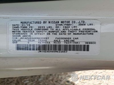 Zdjęcie 13 z 13 samochodu: 2019 NISSAN 370Z BASE VIN:JN1AZ4EH4KM422657 - miniatura