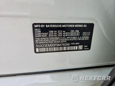 Zdjęcie 13 z 13 samochodu: 2023 BMW X7 XDRIVE40I VIN:5UX23EM00P9M76096 - miniatura