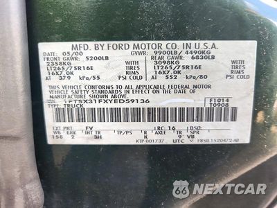 Zdjęcie 13 z 13 samochodu: 2000 FORD F350 SRW SUPER DUTY VIN:1FTSX31FXYED59136 - miniatura