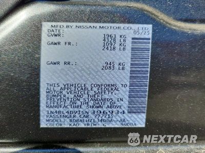 Zdjęcie 12 z 12 samochodu: 2025 NISSAN ALTIMA SV VIN:1N4BL4DV1SN396934 - miniatura