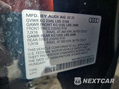 Zdjęcie 13 z 13 samochodu: 2025 AUDI Q3 PREMIUM S LINE 45 VIN:WA1DECF32S1053716 - miniatura