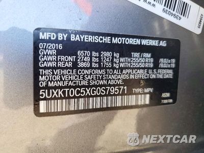 Zdjęcie 13 z 13 samochodu: 2016 BMW X5 XDR40E VIN:5UXKT0C5XG0S79571 - miniatura