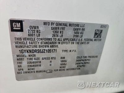 Zdjęcie 14 z 14 samochodu: 2018 CADILLAC XT5 LUXURY VIN:1GYKNDRS6JZ105171 - miniatura