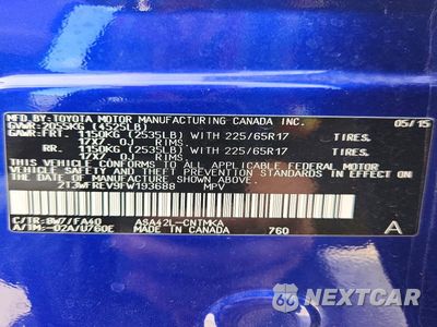 Zdjęcie 14 z 14 samochodu: 2015 TOYOTA RAV4 XLE VIN:2T3WFREV9FW193688 - miniatura