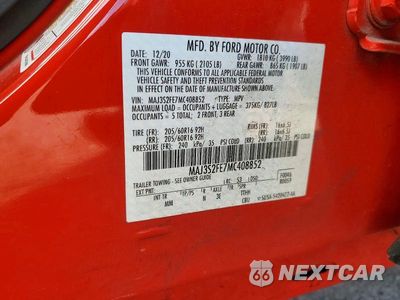 Zdjęcie 12 z 12 samochodu: 2021 FORD ECOSPORT S VIN:MAJ3S2FE7MC408852 - miniatura