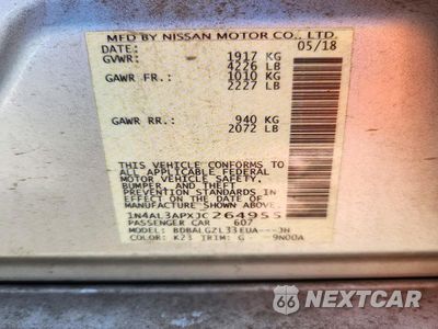 Zdjęcie 12 z 12 samochodu: 2018 NISSAN ALTIMA 2.5 S VIN:1N4AL3APXJC264955 - miniatura