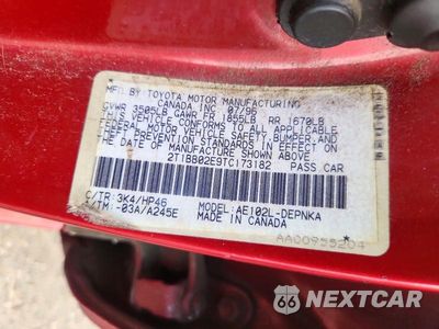 Zdjęcie 12 z 12 samochodu: 1996 TOYOTA COROLLA DX VIN:2T1BB02E9TC173182 - miniatura