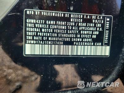 Zdjęcie 13 z 13 samochodu: 2014 VOLKSWAGEN JETTA SE VIN:3VWD17AJ1EM217430 - miniatura