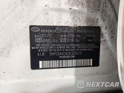 Zdjęcie 13 z 13 samochodu: 2012 HYUNDAI SONATA GLS VIN:5NPEB4AC6CH325615 - miniatura