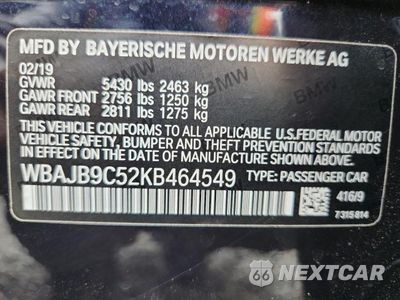 Zdjęcie 13 z 13 samochodu: 2019 BMW M550XI VIN:WBAJB9C52KB464549 - miniatura