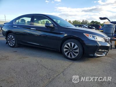 Czwarte zdjęcie samochodu z boku: 2017 HONDA ACCORD HYBRID EXL VIN:JHMCR6F56HC028760 - miniatura