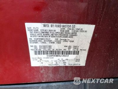 Zdjęcie 12 z 12 samochodu: 2015 FORD TAURUS LIMITED VIN:1FAHP2F88FG170572 - miniatura