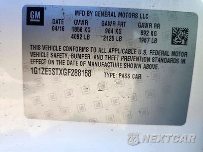 Zdjęcie 12 z 12 samochodu: 2016 CHEVROLET MALIBU LT VIN:1G1ZE5STXGF288168 - miniatura