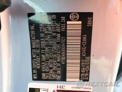 Zdjęcie 12 z 12 samochodu: 2009 TOYOTA CAMRY LE VIN:4T1BE46K89U847621 - miniatura