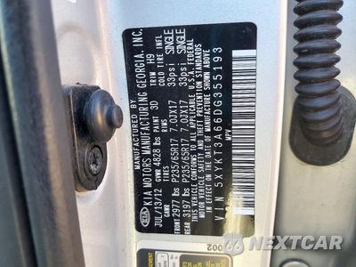 Zdjęcie 13 z 13 samochodu: 2013 KIA SORENTO LX VIN:5XYKT3A66DG355193 - miniatura