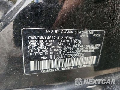 Zdjęcie 12 z 12 samochodu: 2024 SUBARU IMPREZA VIN:JF1GUABC8R8899906 - miniatura